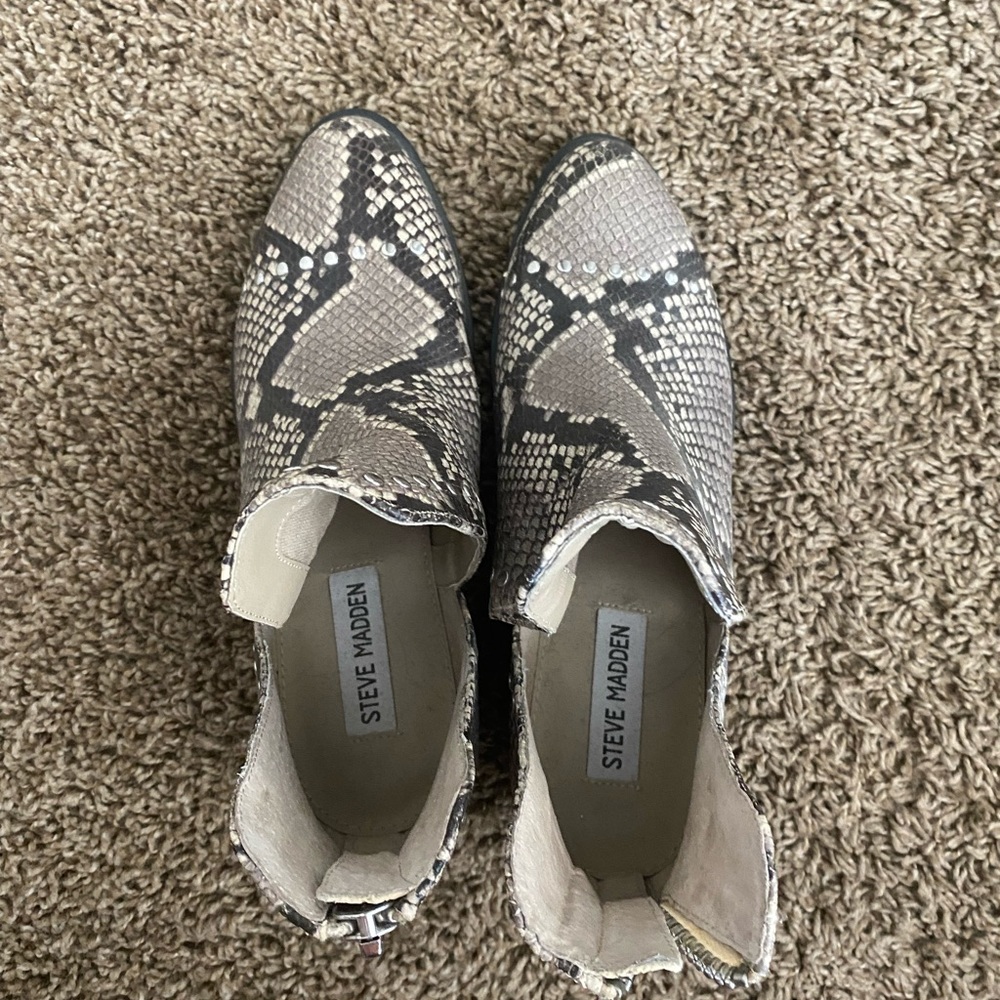 Steven Madden Snake Print Booties - image 2